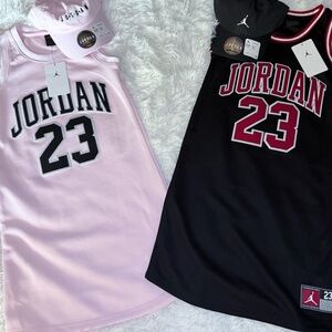 Jordan Kids' Pink and Black Jersey Dress set